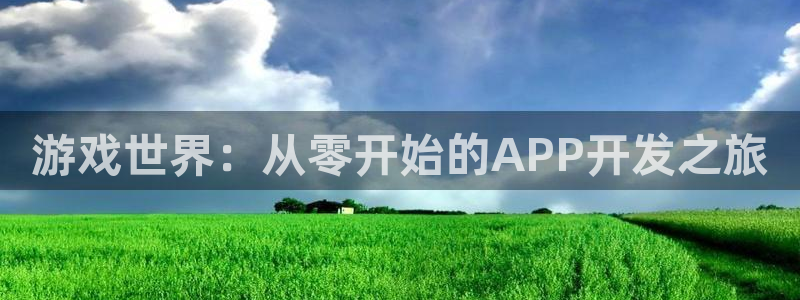 沐鸣娱乐2官网网址是多少：游戏世界：从零开始的APP开发之旅