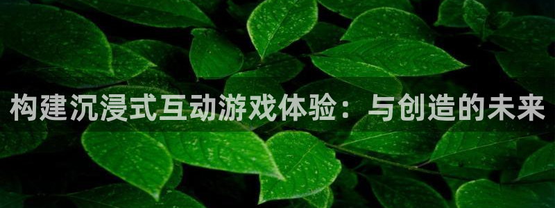 沐鸣2平台官网：构建沉浸式互动游戏体验：与创造的未来