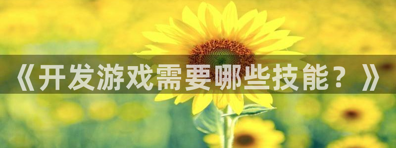 沐鸣娱乐2平台：《开发游戏需要哪些技能？》